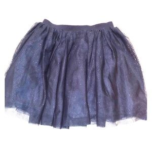 Navy H&M Glitter Tulle Tutu Girls Skirt as 4-6 Y